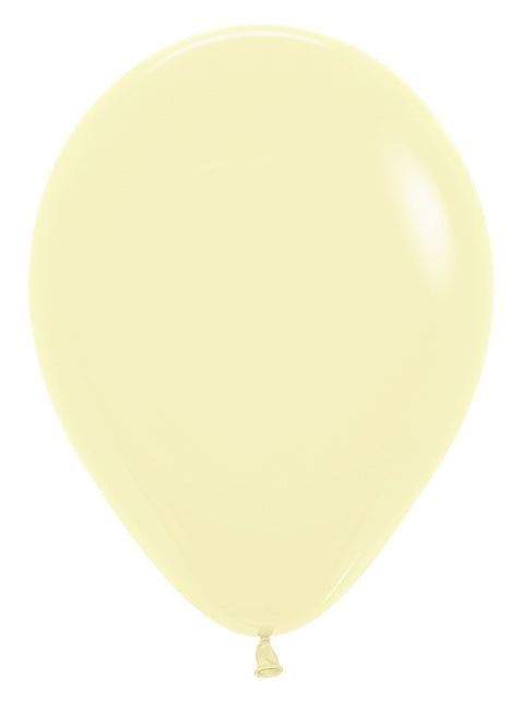 Ballons Pastell Mattgelb 30cm 50Stk