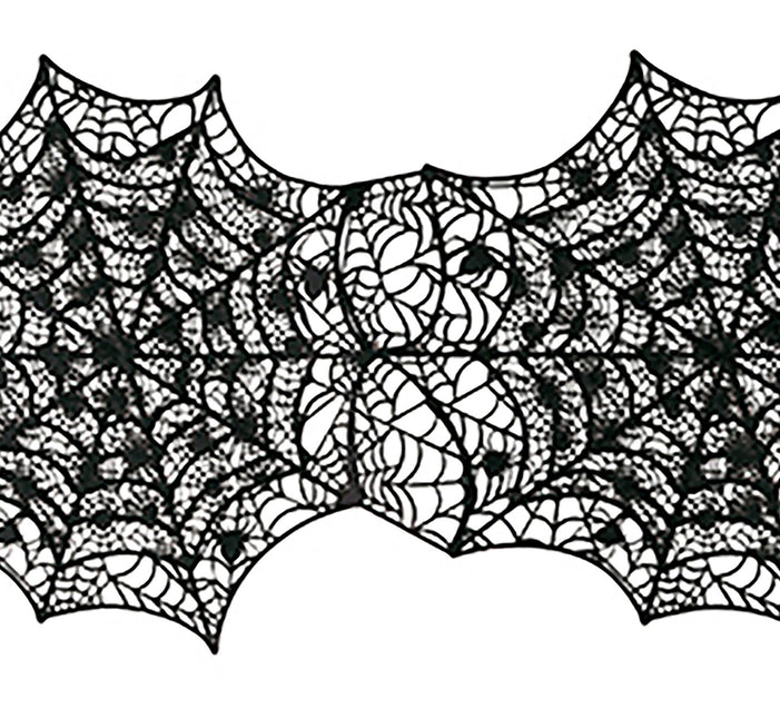 Halloween Tischläufer Spinnennetz 1,36m