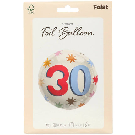 30 Jahre Heliumballon leer 45cm