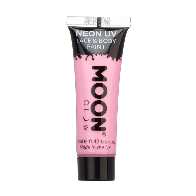 Moon Glow Pastell Neon UV Face Paint Pastellrosa 12ml