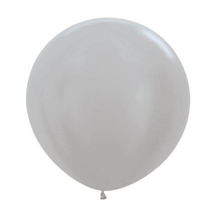 Ballons Silber 61cm 10Stk