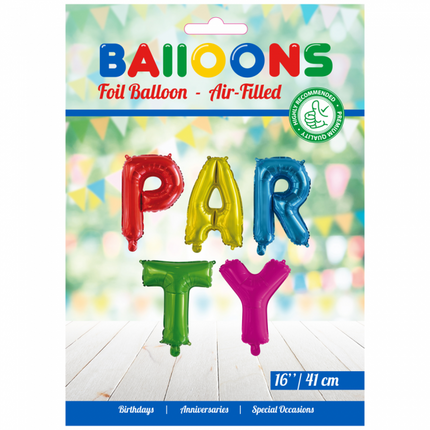 Ballons Buchstaben Set Party Bunt 41cm