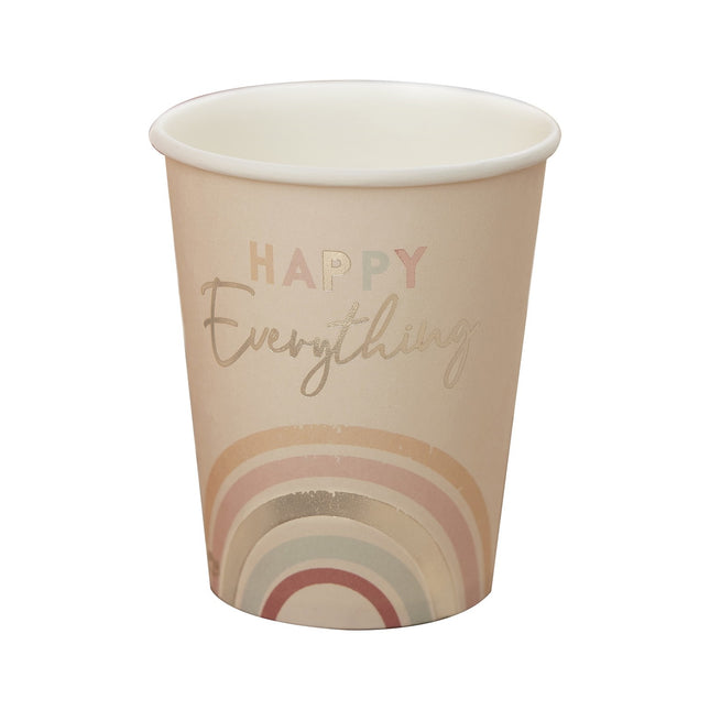 Regenbogenbecher Happy Everything 266ml 8Stück