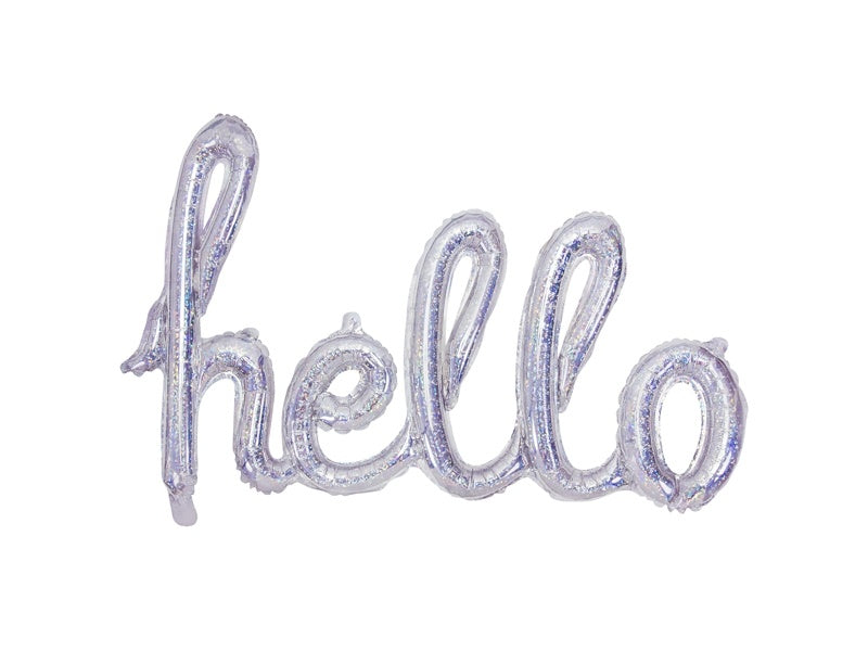 Folienballon Hello Holographic 72cm