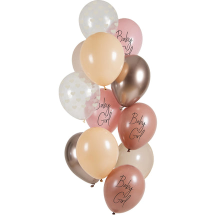 Ballons Geburt Mädchen 33cm 12Stk