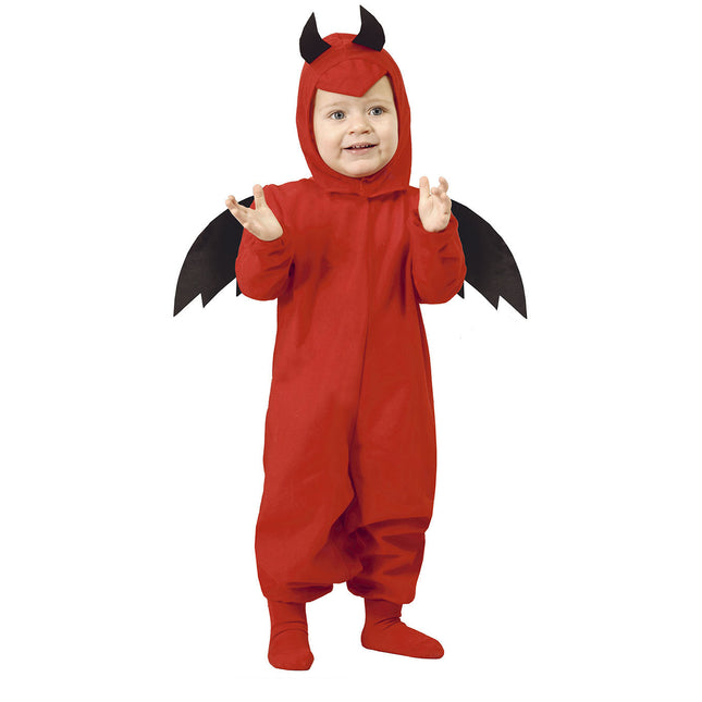 Teufel Halloween Kostüm Baby Rot Schwarz