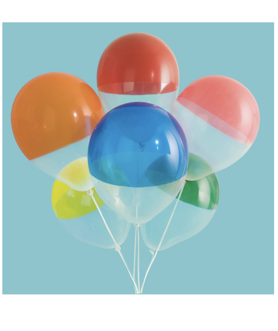 Ballons Halbfarbig 30cm 6Stk