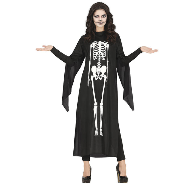 Skelett Halloween Tunika Damen L