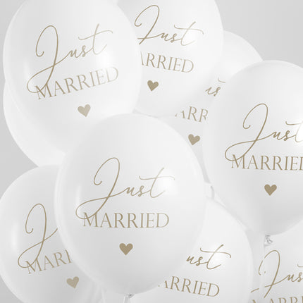 Ballons Just Married 30cm 6Stk