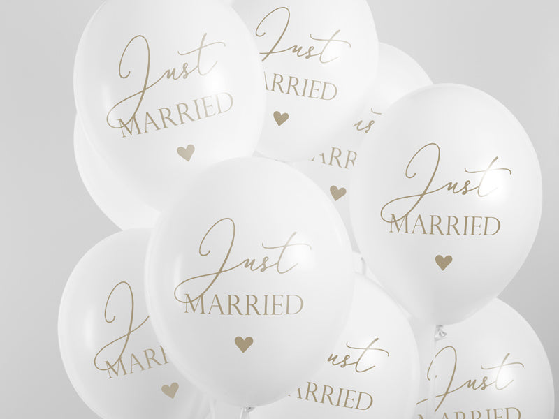 Ballons Just Married 30cm 6Stk