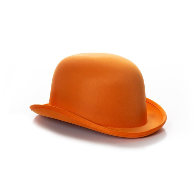 Orange Bowler Hut Satin