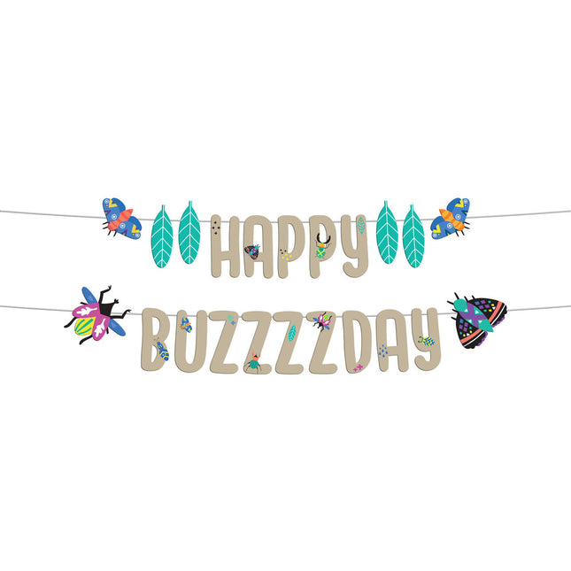 Insekten Buchstabengirlande Happy Buzzzzday 1,5m