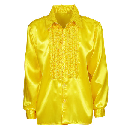 Disco 70S Bluse Gelb Männer