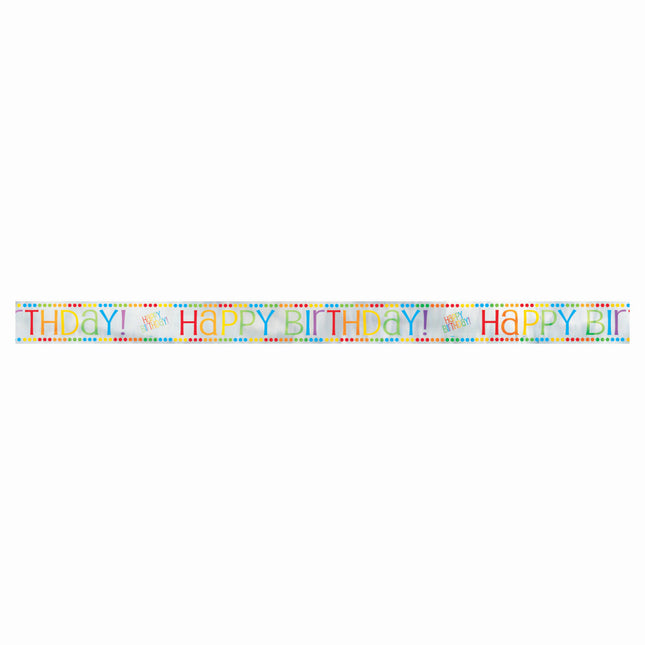 Banner Happy Birthday Regenbogen 3,65m