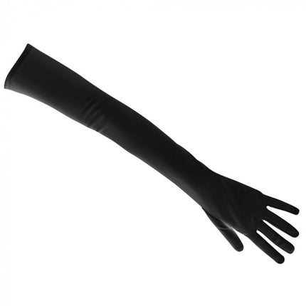 Schwarze Handschuhe 48cm