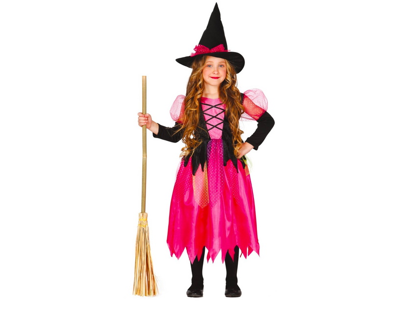 Halloween Kostüm Kind Hexe Rosa