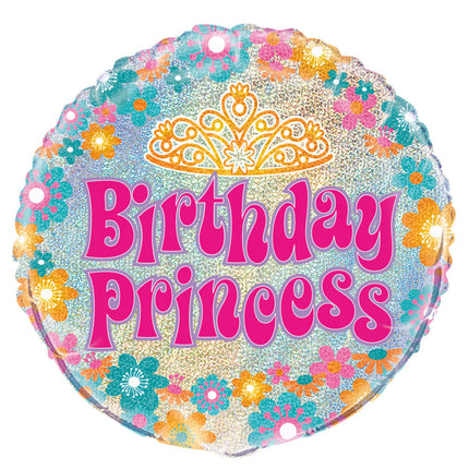 Heliumballon Geburtstag Prinzessin Glitter 45cm leer