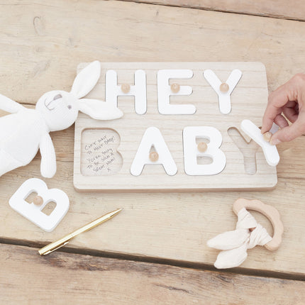 Gästebuch Hey Baby Puzzle 12,2cm