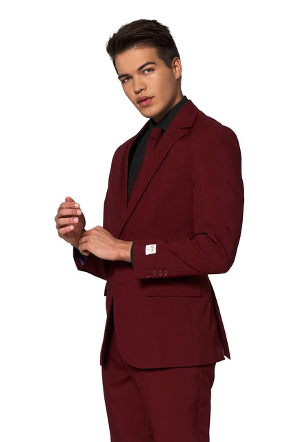 Bordeauxroter Anzug Männer OppoSuits