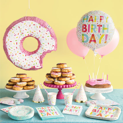 Helium Ballon Happy Birthday Donut 45cm leer