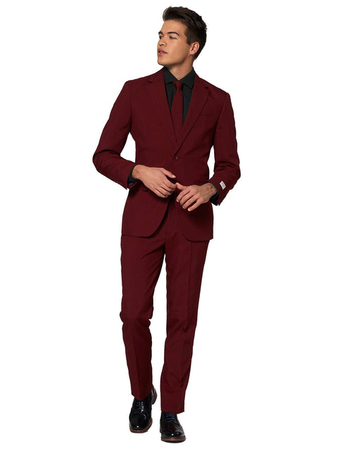 Bordeauxroter Anzug Männer OppoSuits