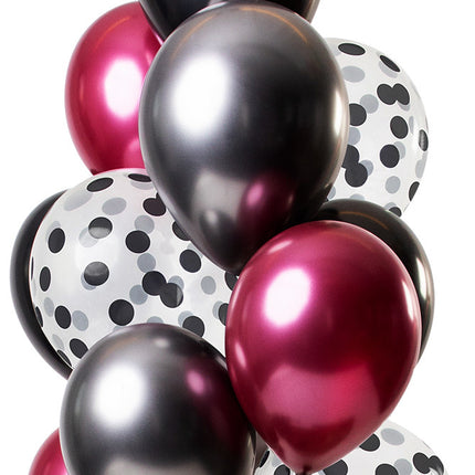 Schwarze Ballons Set 30cm 12Stück