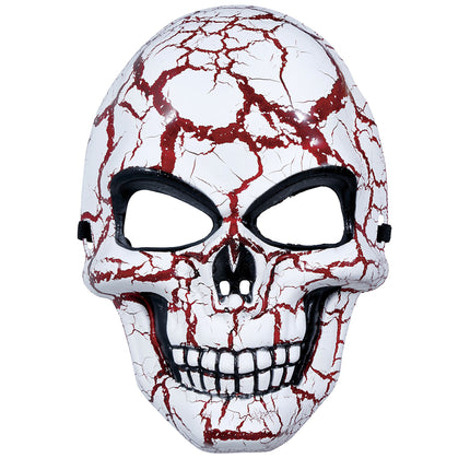 Rote weiße Halloween Maske Totenkopf