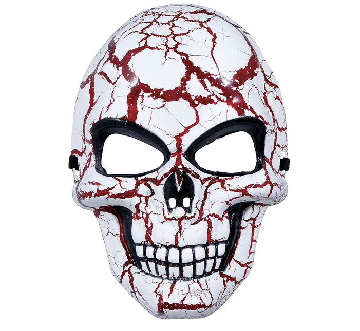 Rote weiße Halloween Maske Totenkopf