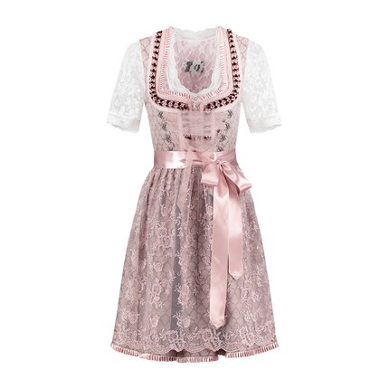 Rosa Dirndlkleid Oktoberfest Frauen 2 Stück