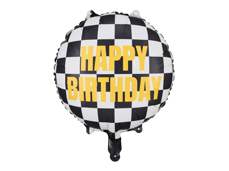 Alles Gute zum Geburtstag Heliumballon Race Flag Empty 35cm