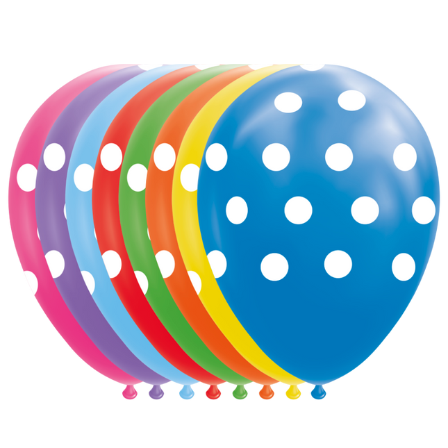 Bunte Luftballons Dots 30,5cm 8pcs