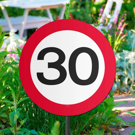 Gartenschild 30 Jahre Verkehrsschild 52cm