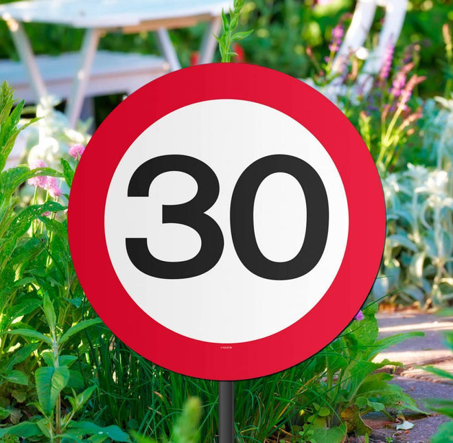 Gartenschild 30 Jahre Verkehrsschild 52cm