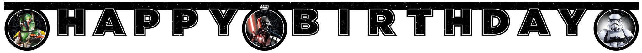 Star Wars Buchstabengirlande Happy Birthday Galaxy 2m