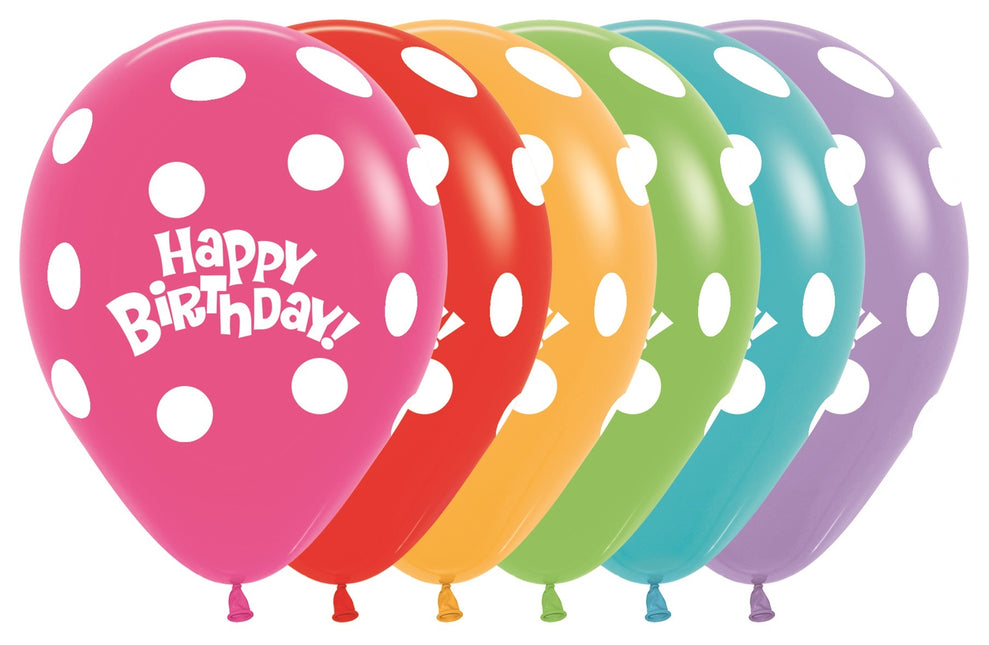 Luftballons Geburtstag Dots Mix 30cm 25Stk