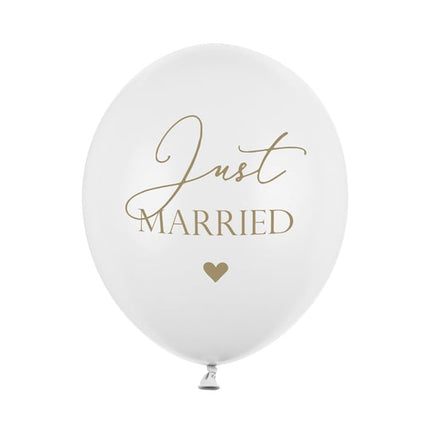 Ballons Just Married 30cm 6Stk