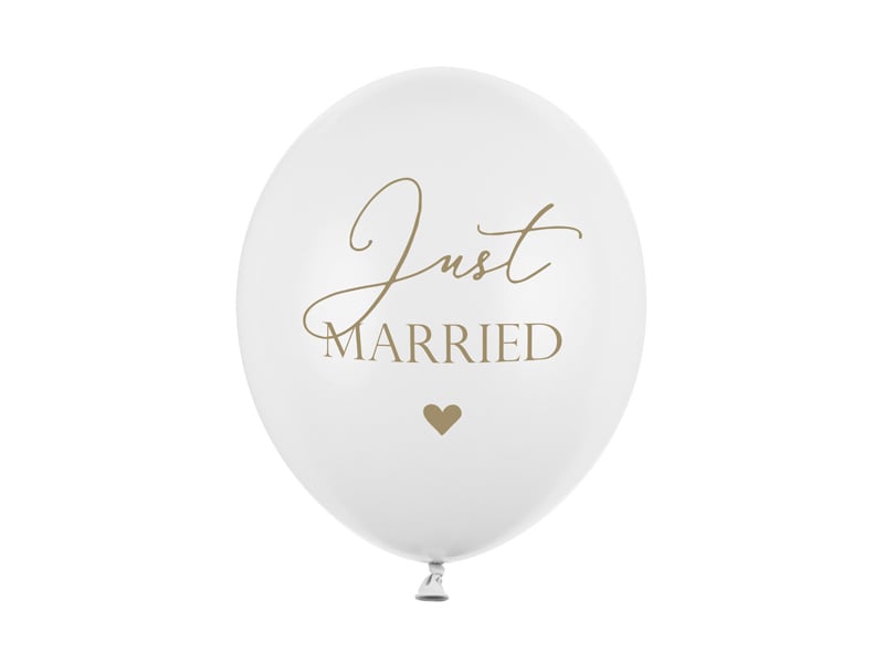 Ballons Just Married 30cm 6Stk