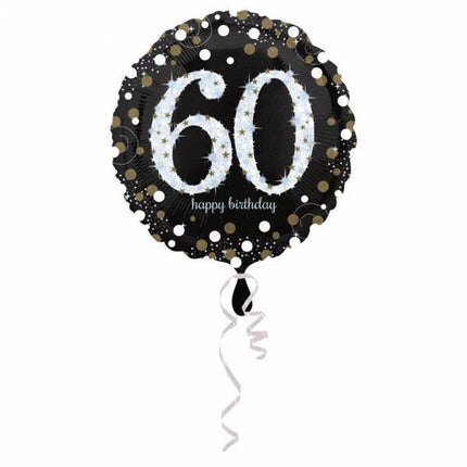 Helium Ballon 60 Jahre Silber 43cm leer