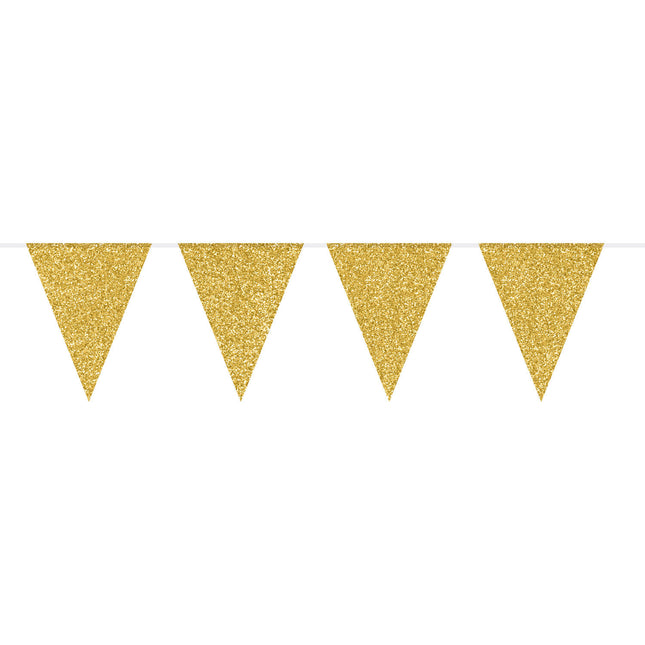 Flaggenleine Gold Glitter 6m