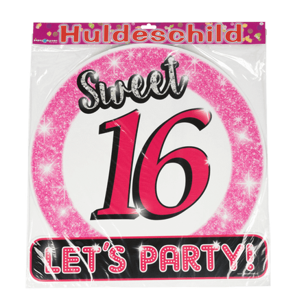 Türschild 16 Jahre Sweet 16 Lets Party! 50cm