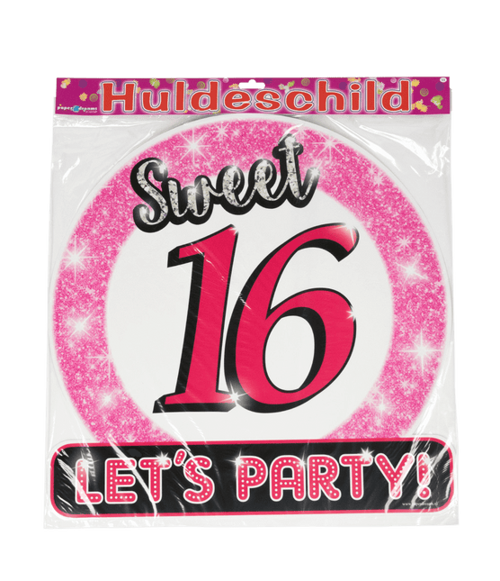 Türschild 16 Jahre Sweet 16 Lets Party! 50cm