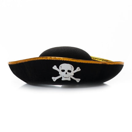 Piratenhut Gold Schwarz