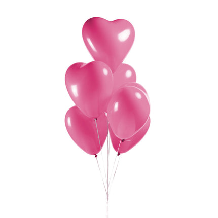 Rosa Herz Ballons 30,5 cm 100 Stk.