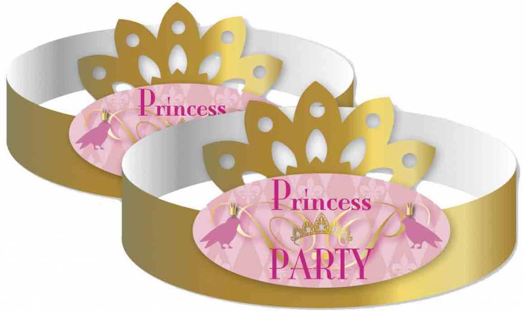 Prinzessinnen Kronen Party 6pcs