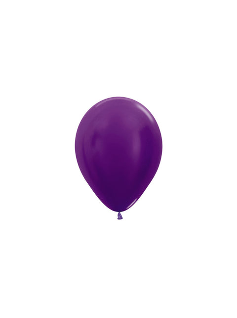 Ballons Metallic Violett 12cm 50Stk