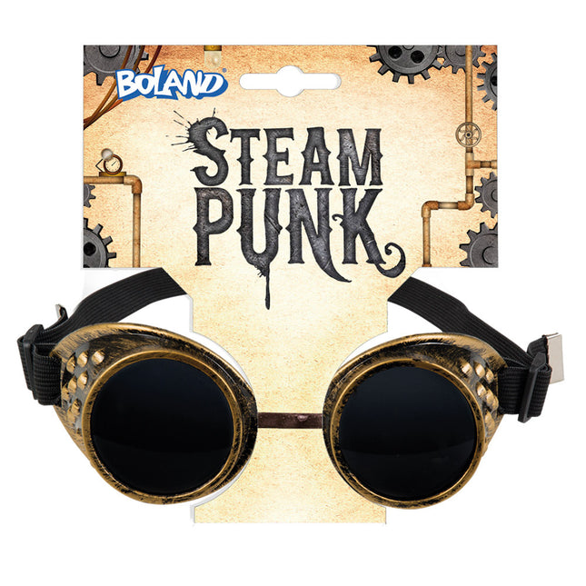 Schwarze Brille Steampunk