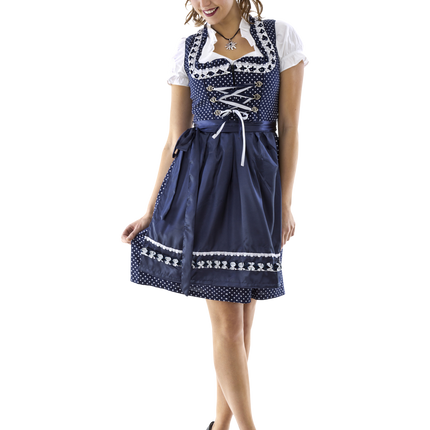 Weiß Blaues Dirndlkleid Oktoberfest Damen