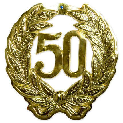 Türschild 50 Gold 45cm