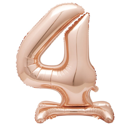 Folienballon Figur 4 Rose Gold Standard 76cm