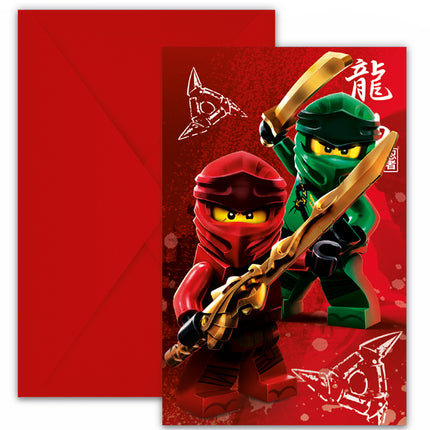 Lego Ninjago Einladungen 4tlg.